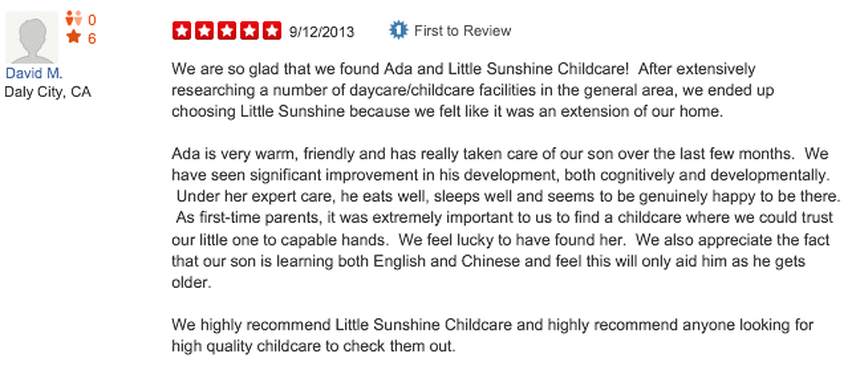 David M - Yelp Review